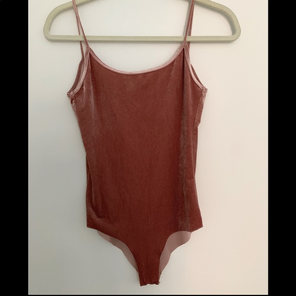 Zara Tops Zara Velvet Bodysuit Poshmark